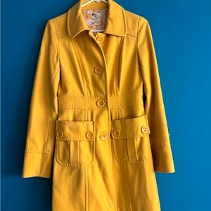 Tulle Vibrant Yellow Trench Coat